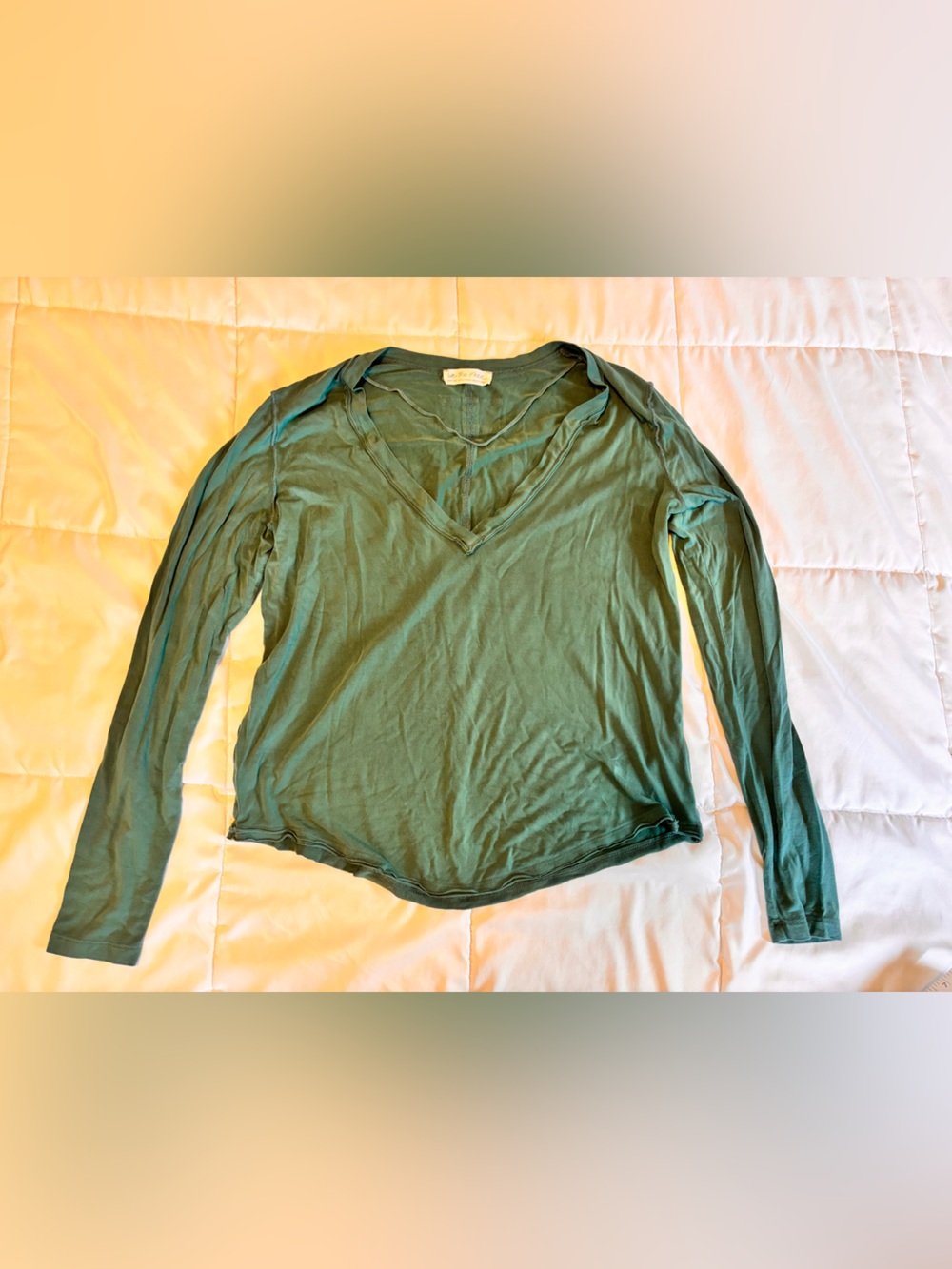 We The Free Long Sleeve V-Neck Top